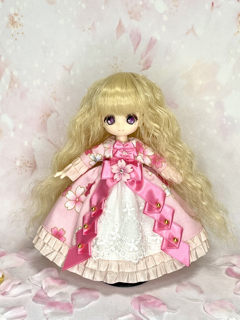 【オビツ11】桜のドレスセット【ピコP】