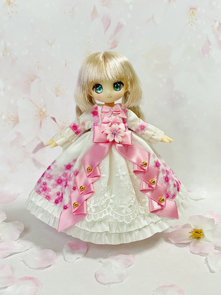 【オビツ11】桜のドレスセット【ピコP】