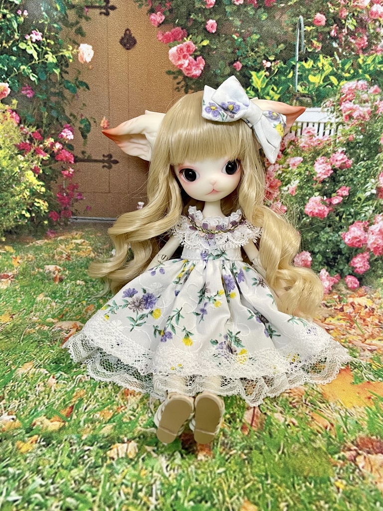 【ミニキティ】花柄のワンピースセット