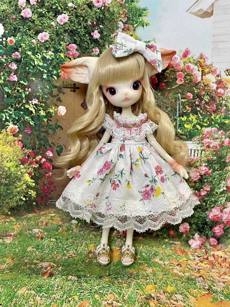 【ミニキティ】花柄のワンピースセット