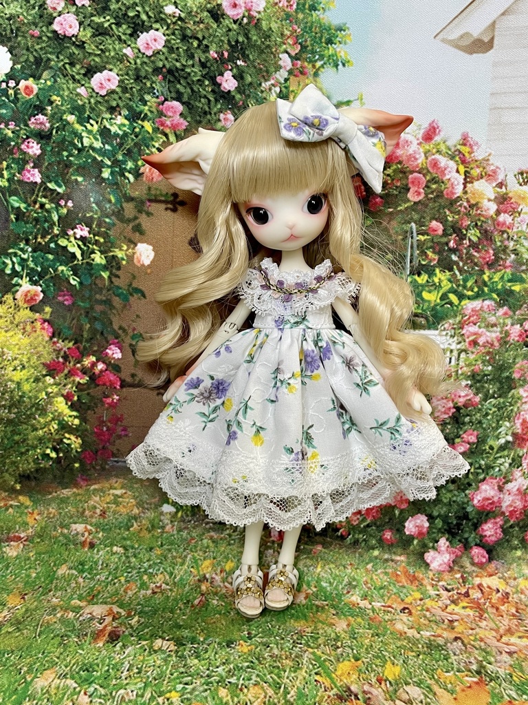 【ミニキティ】花柄のワンピースセット