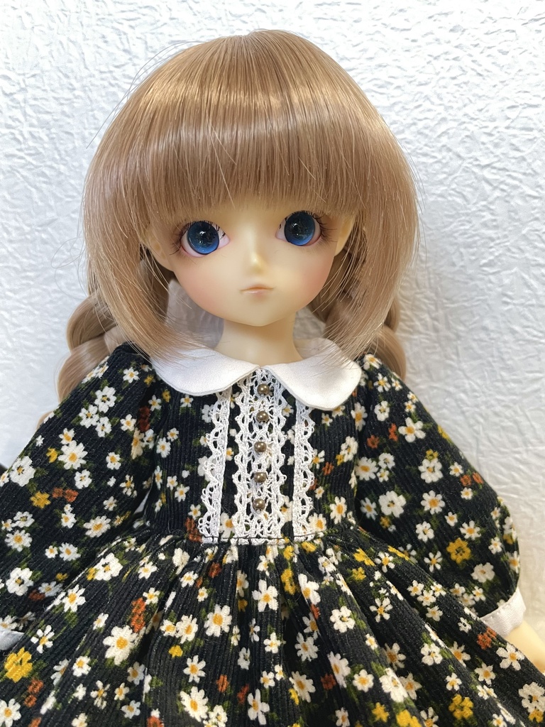 【幼SD】小花柄のコーデュロイワンピース