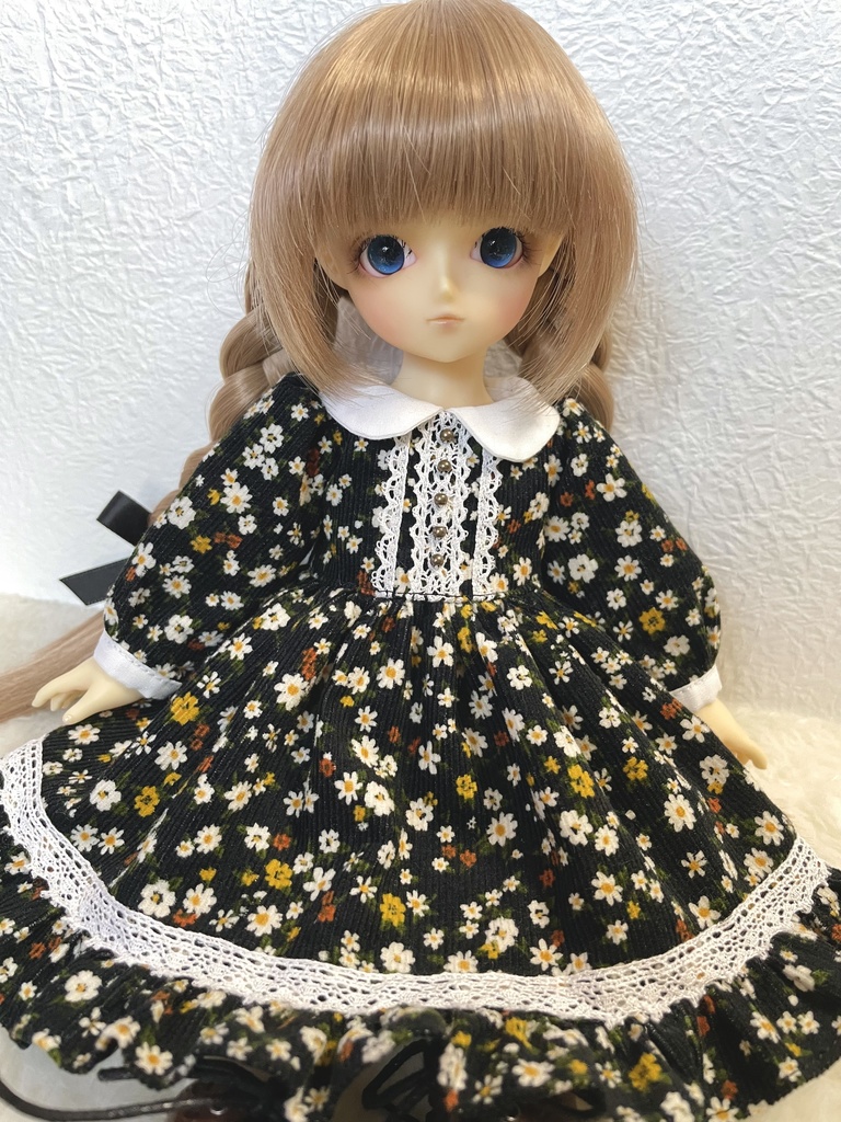 【幼SD】小花柄のコーデュロイワンピース