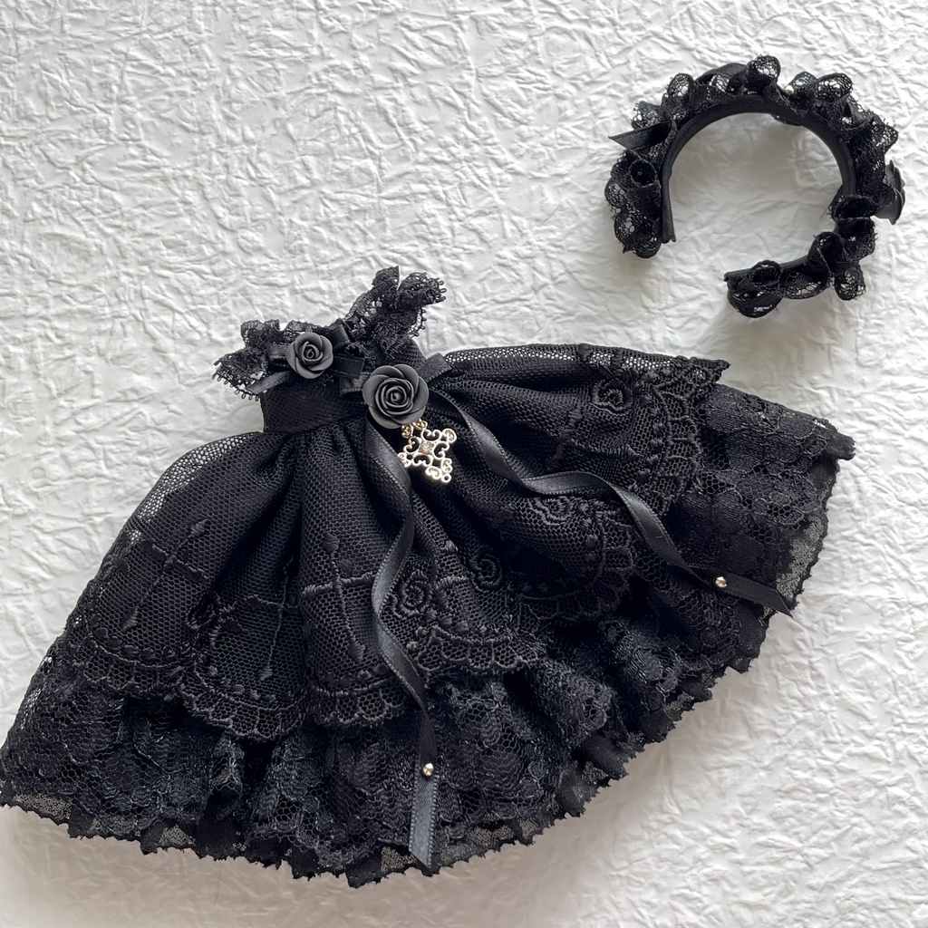 【オビツ11】プラックレースのドレスセット【ピコP】