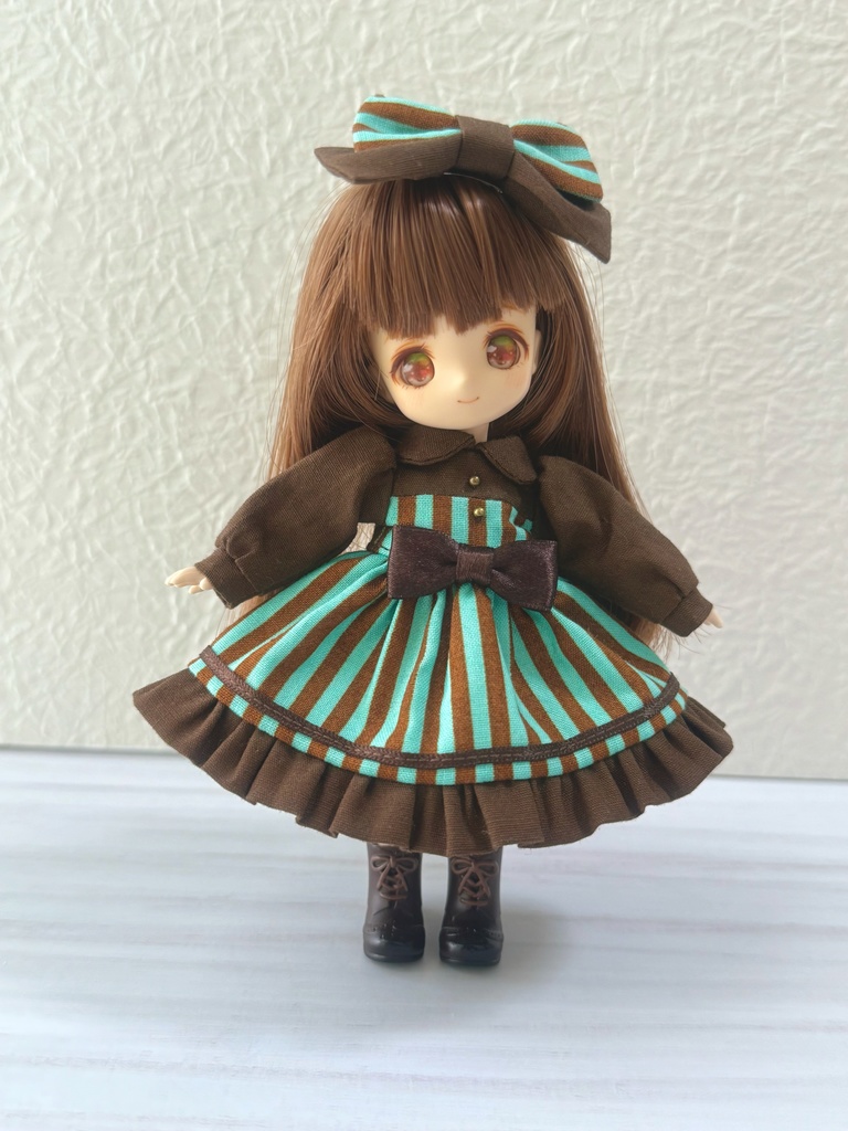 【オビツ11】チョコミントなワンピースセット【ピコP】