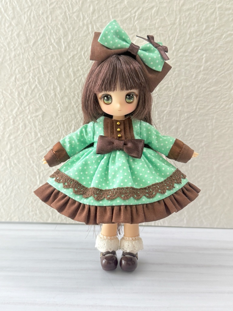 【オビツ11】チョコミントなワンピースセット【ピコP】