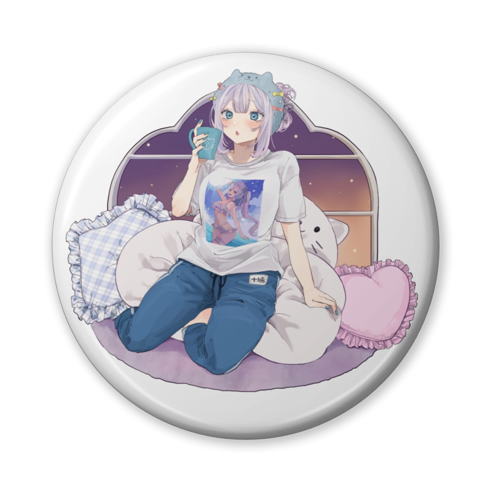 缶バッジ／コラボTシャツver.／ブリキ