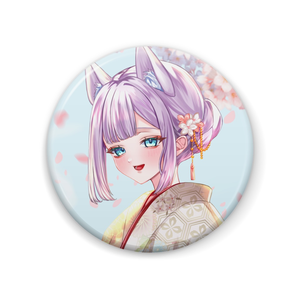 缶バッジ／茶来未VTuberアンバサダー記念和服(1)／スチール