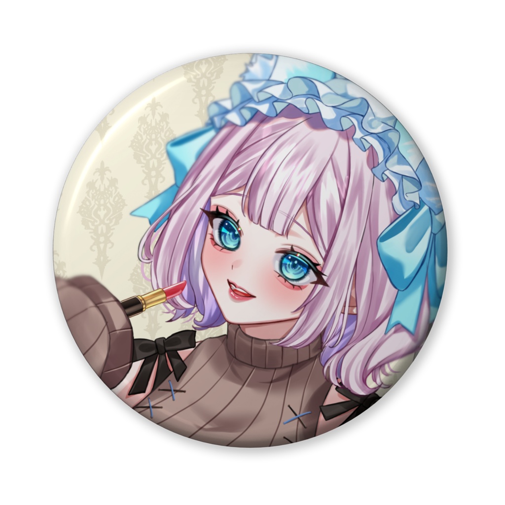 缶バッジ／茶来未VTuberアンバサダー記念お化粧(1)／ブリキ