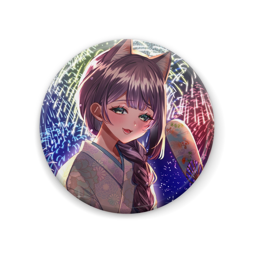 缶バッジ/HICAT夏コラボ記念(花火)/スチール(全2種)