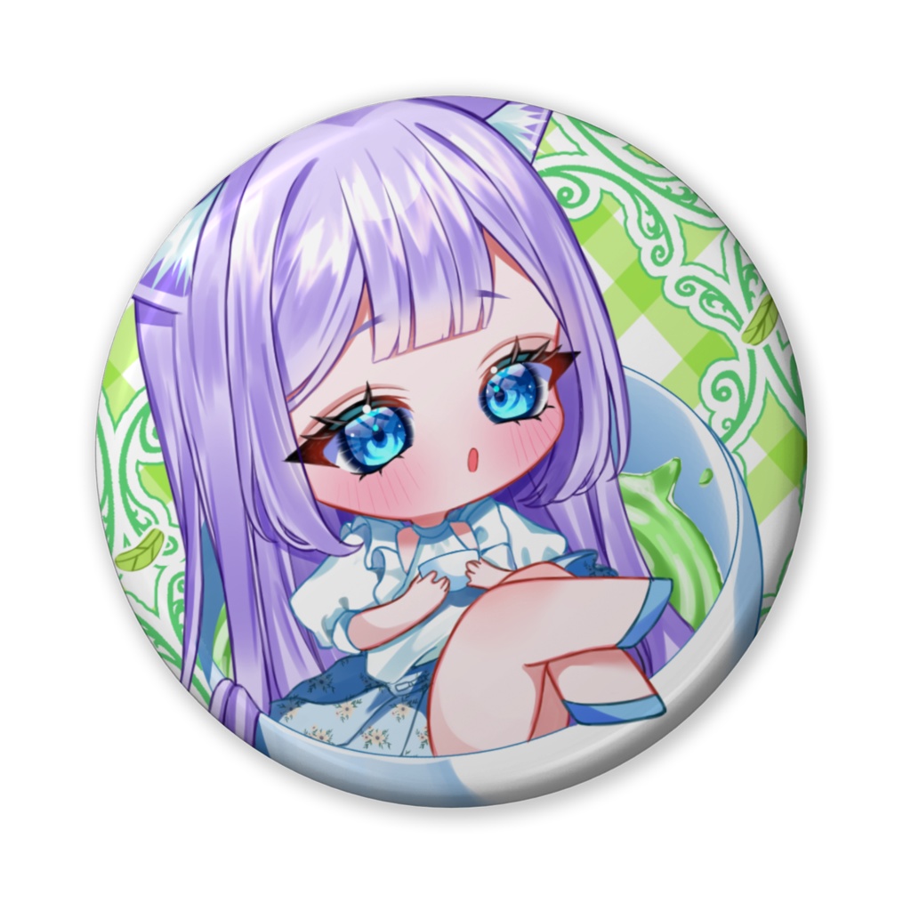 缶バッジ／茶来未VTuberアンバサダー就任記念SD／ブリキ