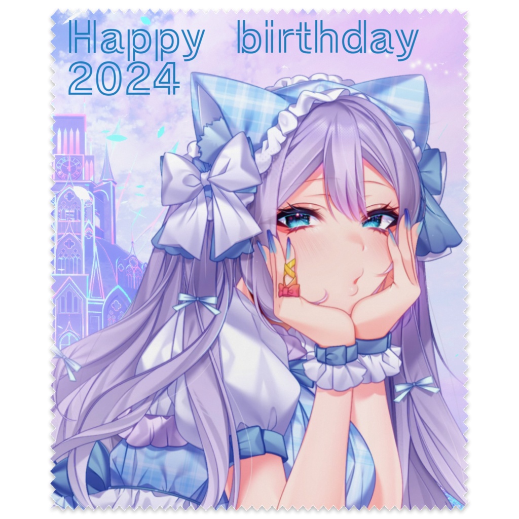 2024/十璃凛バースデーメガネ拭き(ドレスver.)