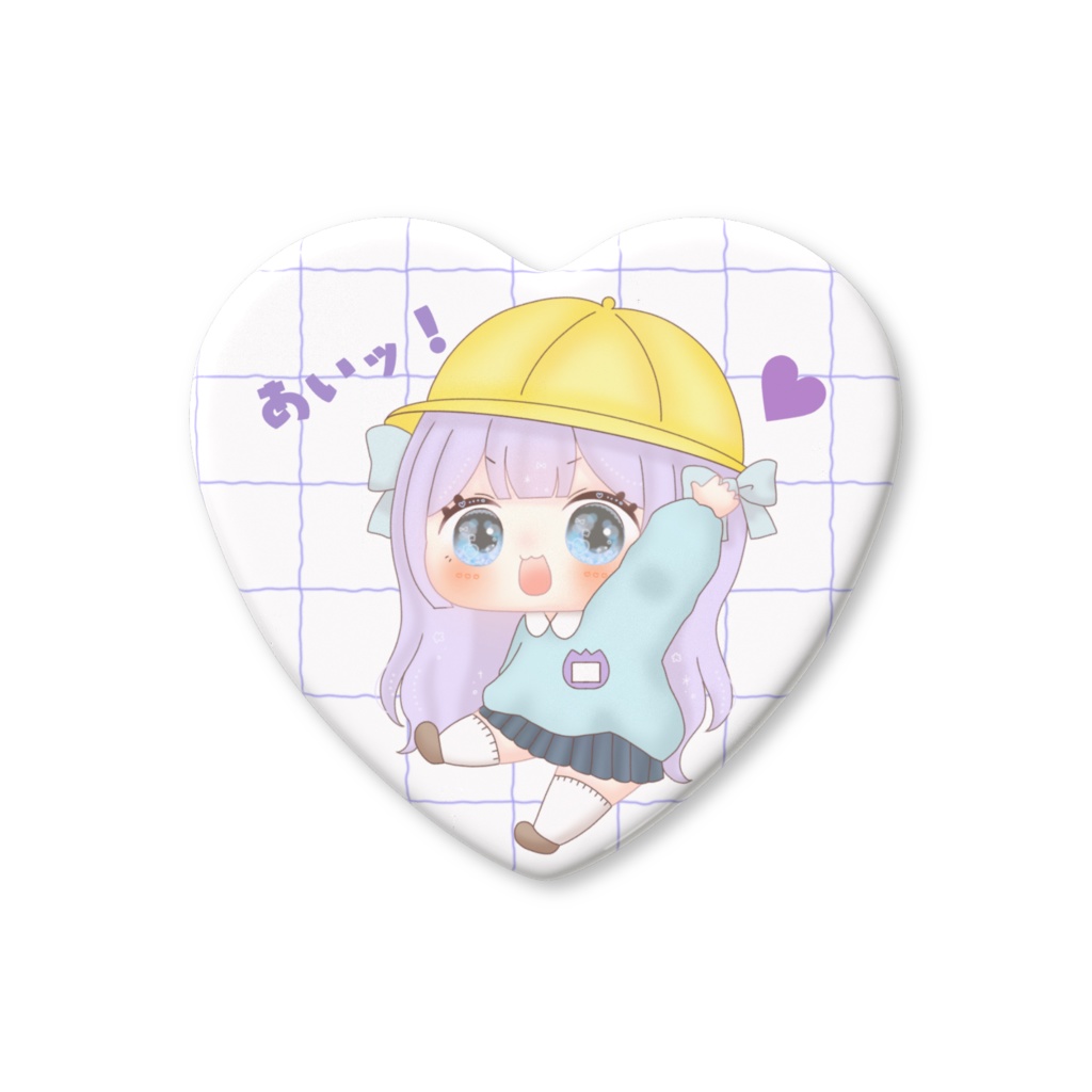 ろりりん爆誕♡ハート缶バッジ