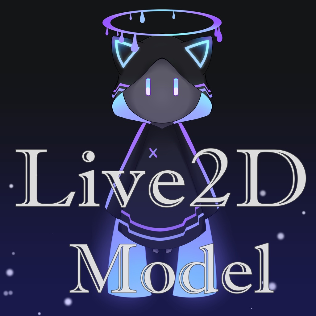 [Live2d Vtube studio]  Doll Blue Circuit Board theme