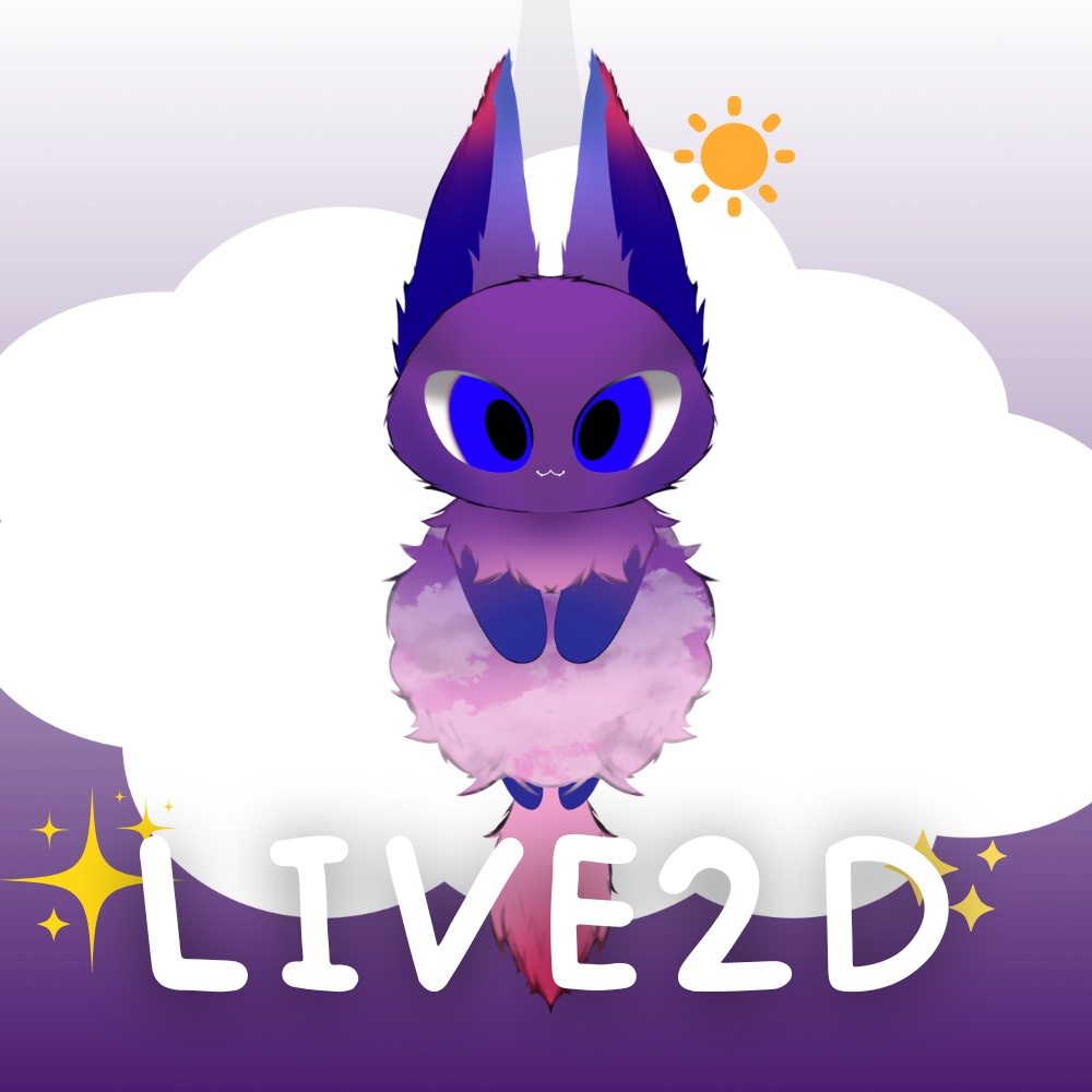 [ LIVE2D Model ] Sky theme : Purple Hour skycat