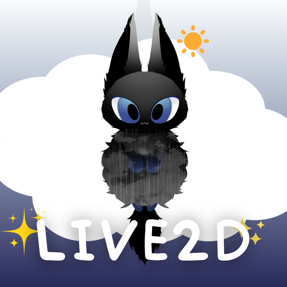 [ LIVE2D Model ] Sky theme : Rainy skycat