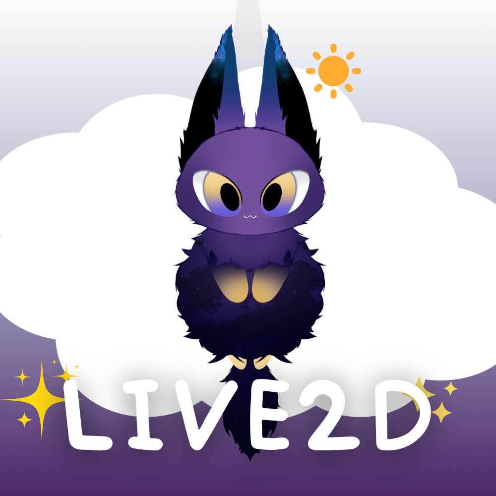[ LIVE2D Model ] Sky theme : Night skycat