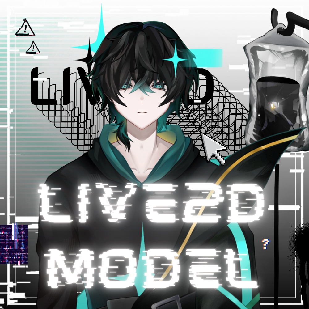Live2D Model | Theme : Glitch/ Cyber boy