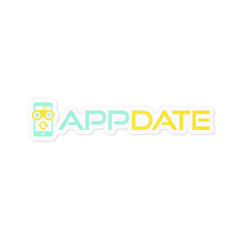 APPDATEステッカー（ミント×レモン）