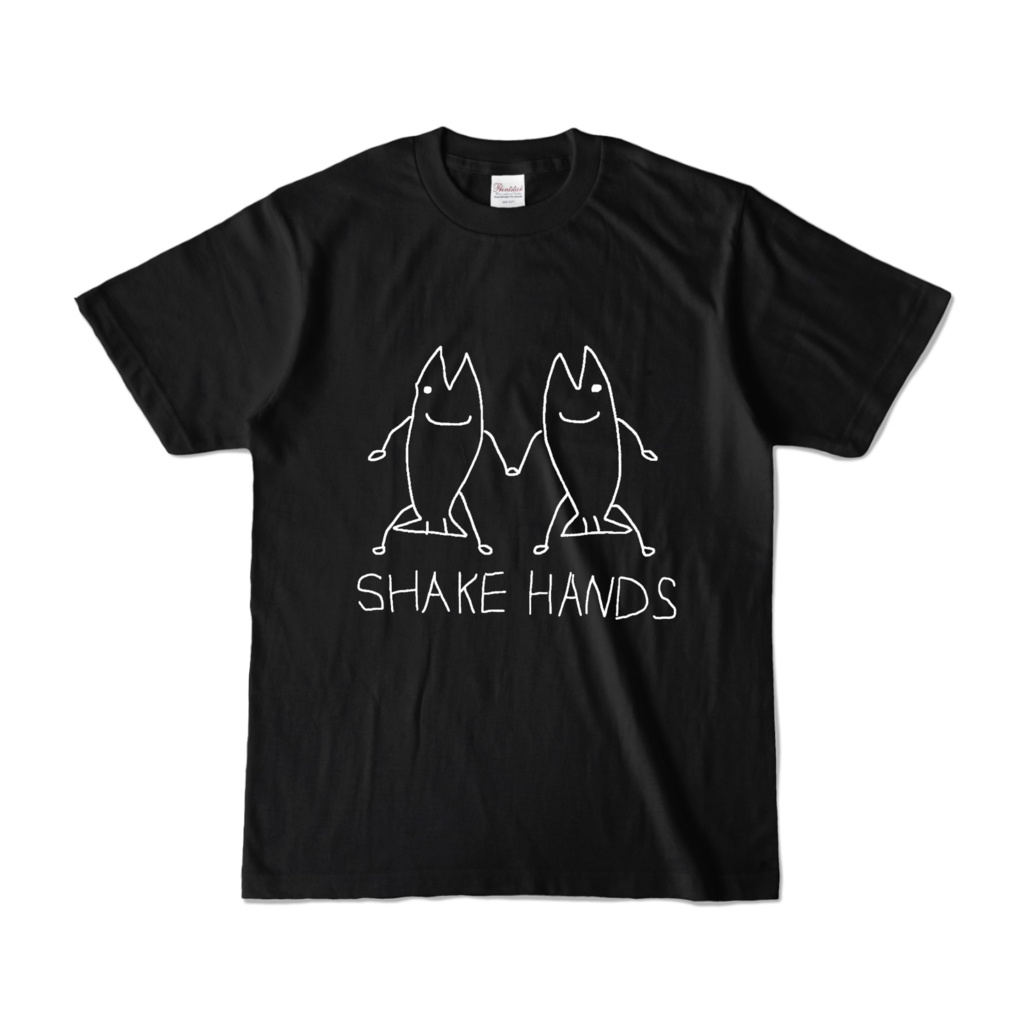 white shake hands Tシャツ