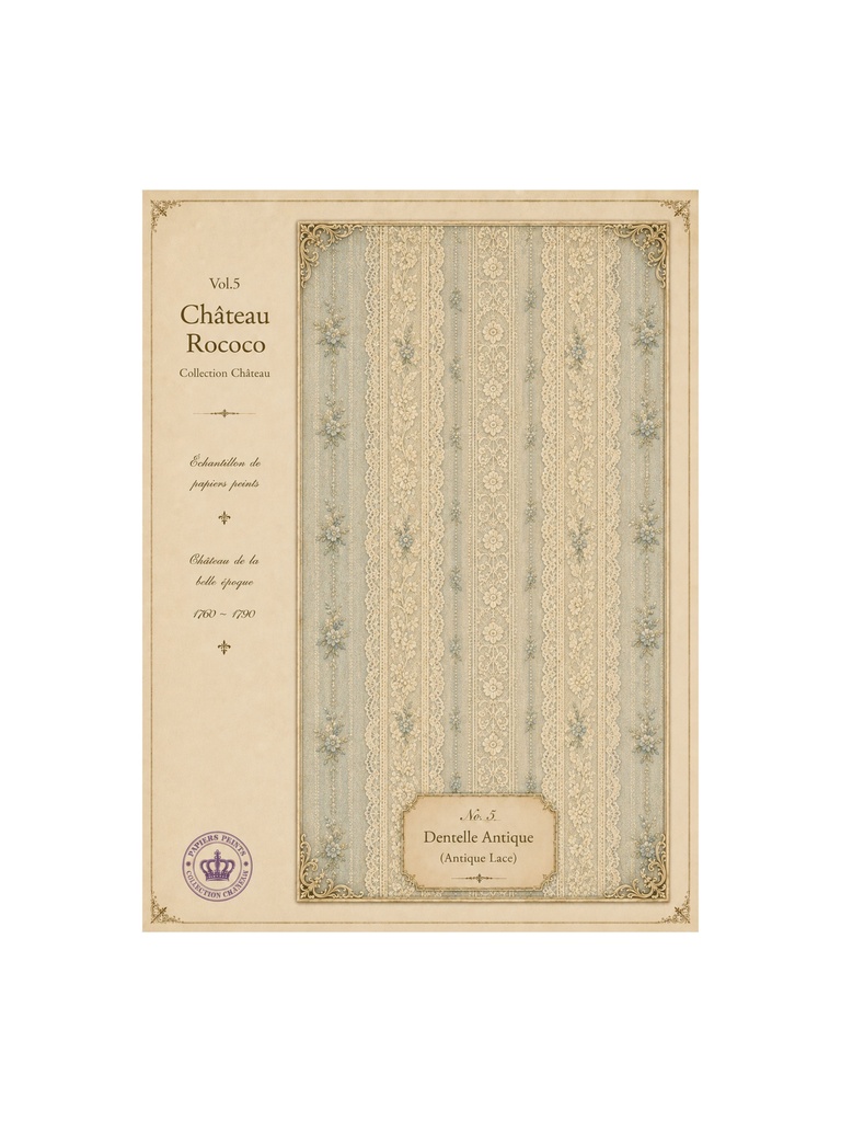 フレンチアンティーク 壁紙サンプルシート 10枚セット|Château Rococo Collection Vol.1|コラージュ素材