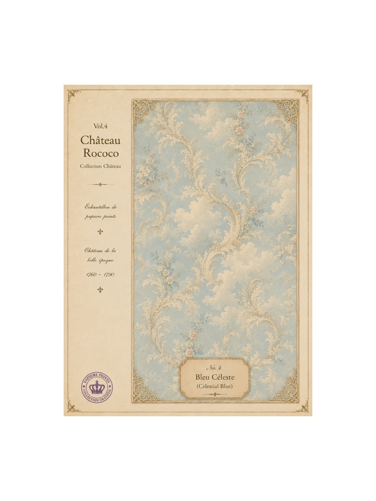 フレンチアンティーク 壁紙サンプルシート 10枚セット|Château Rococo Collection Vol.1|コラージュ素材