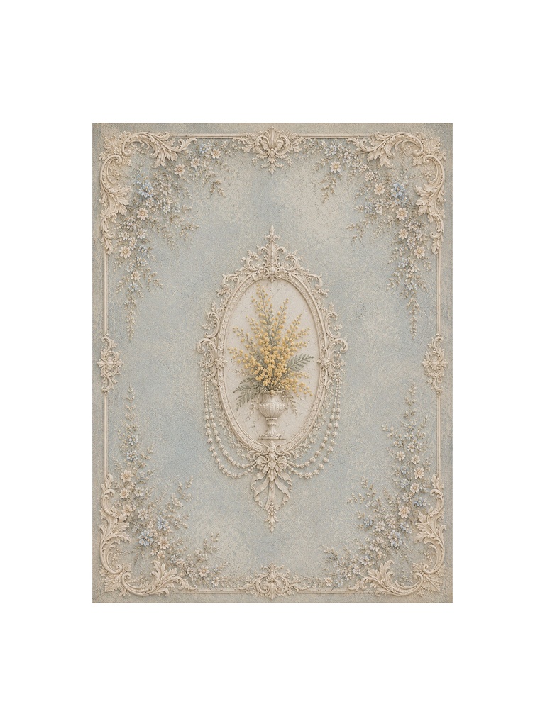 Plaster Relief Wallpaper Vol.8|石膏レリーフ風アンティーク壁紙 10枚セット