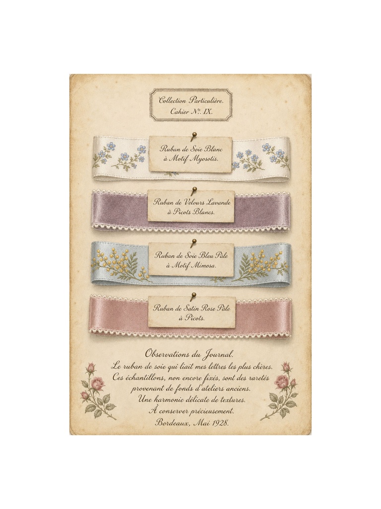 Antique French Ribbon Journal Collection|アンティークリボンジャーナル 4枚セット