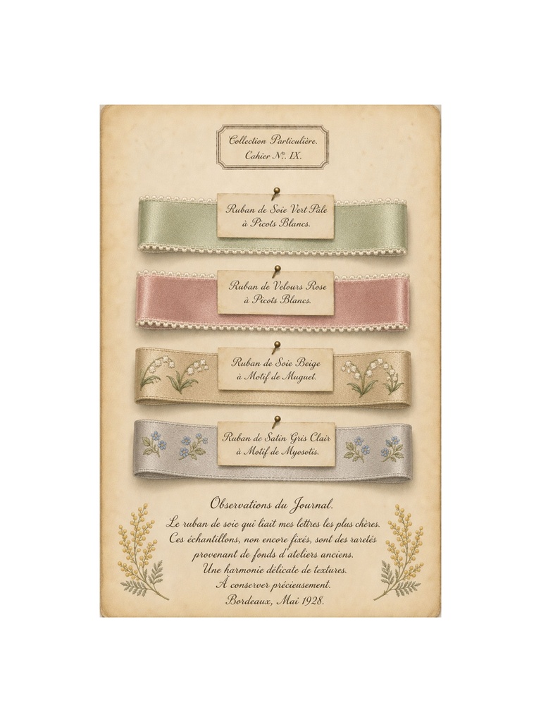 Antique French Ribbon Journal Collection|アンティークリボンジャーナル 4枚セット Vol.2