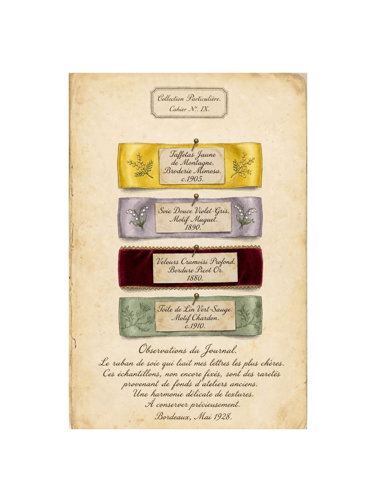 Antique French Ribbon Journal Collection|アンティークリボンジャーナル 4枚セット Vol.2
