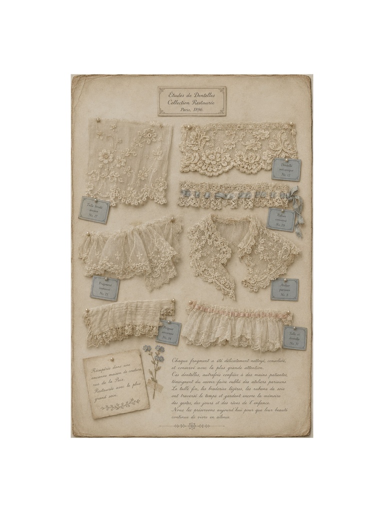 Antique French Lace Collection Journal|アンティークレースコレクション 4枚セット