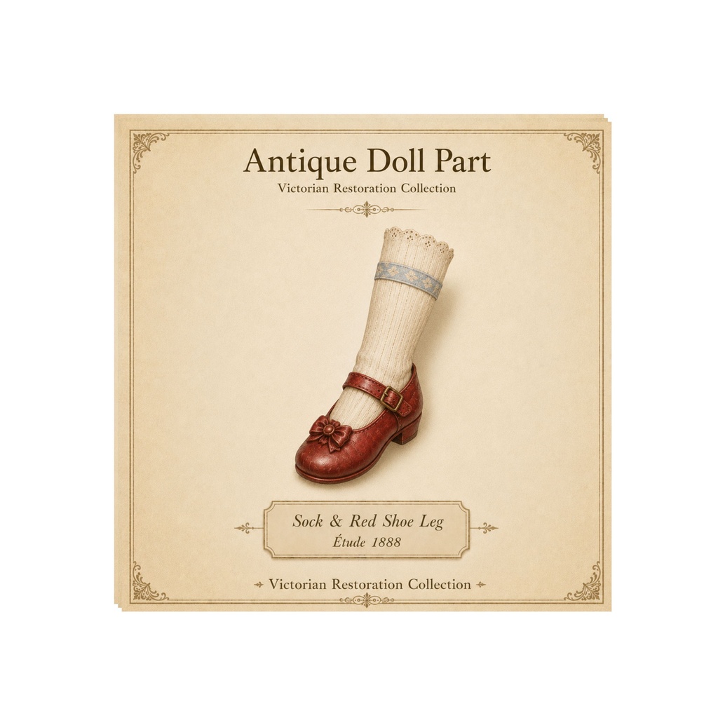 Antique Bisque Doll Clipart|ヴィクトリアン ビスクドール パーツ 8点セット