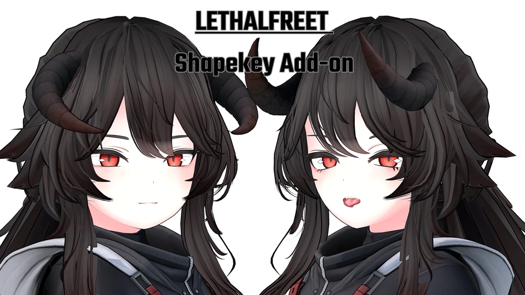 【リーサルフリート】Shapekey Add on ［Horn＆Face］［#DRUM_OFF_］