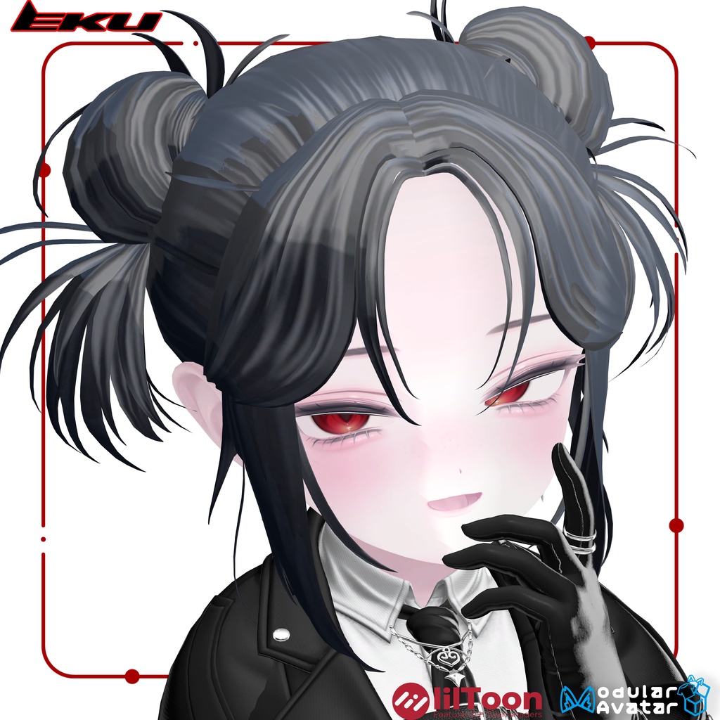 【22アバター対応Hair】こぐまるーずついん【#DRUM_OFF_】