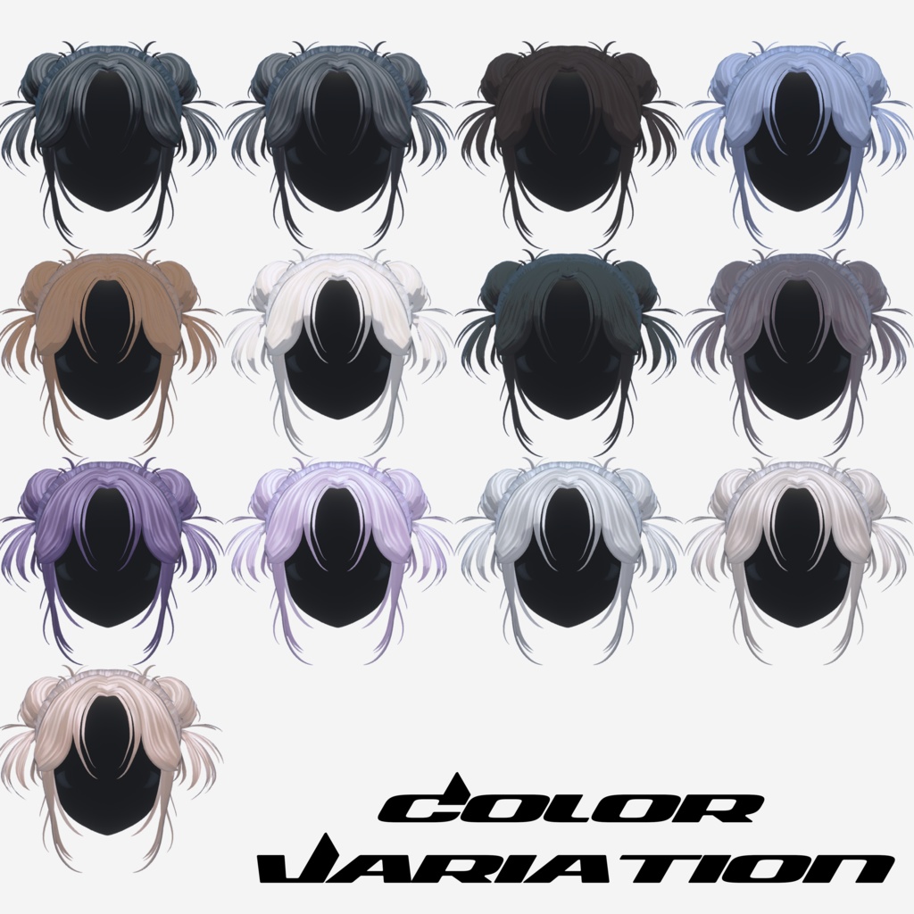 【22アバター対応Hair】こぐまるーずついん【#DRUM_OFF_】