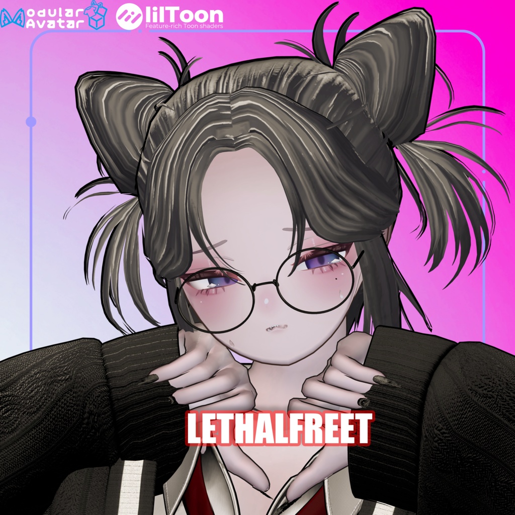 【22アバター対応Hair】こぐまるーずついん【#DRUM_OFF_】