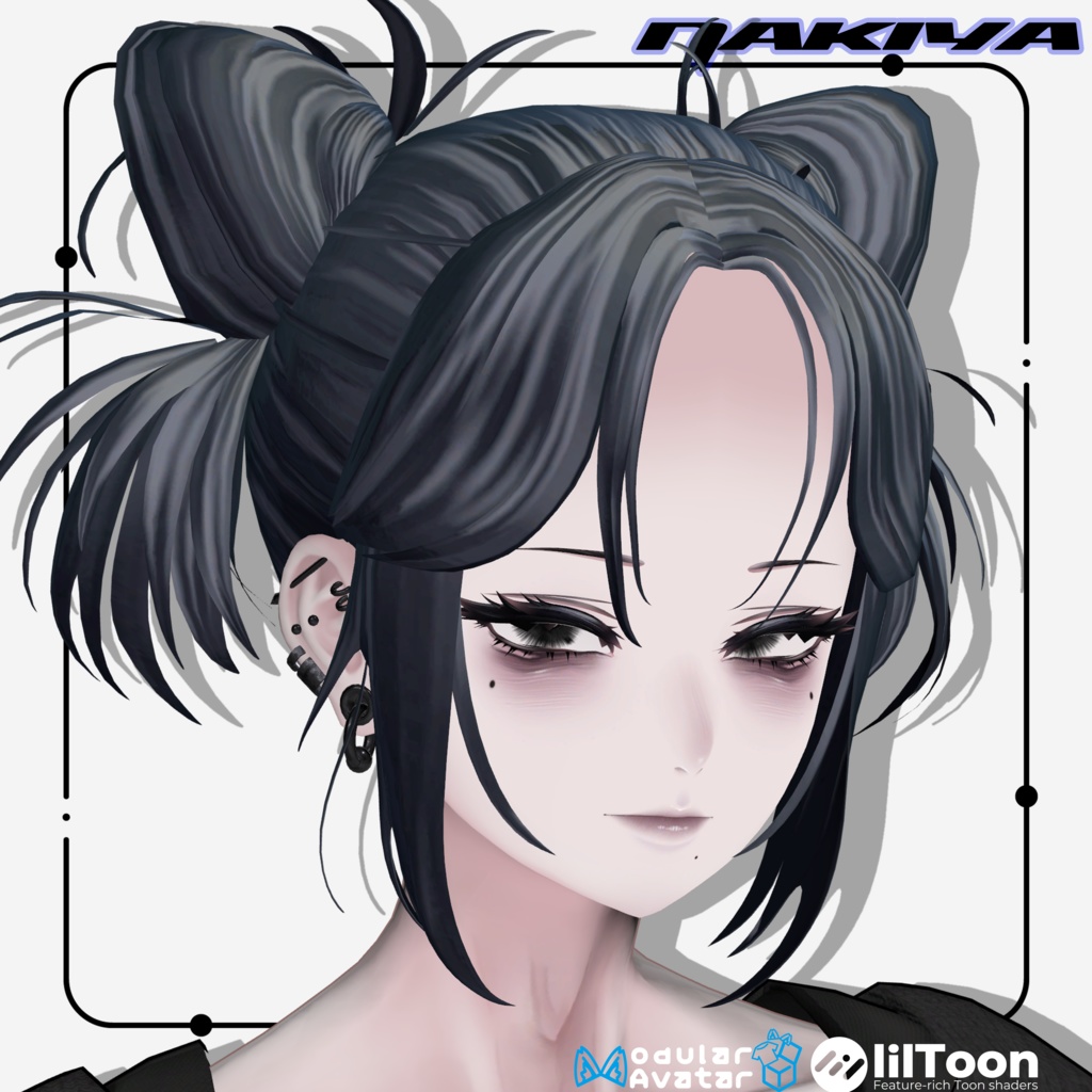 【22アバター対応Hair】こぐまるーずついん【#DRUM_OFF_】