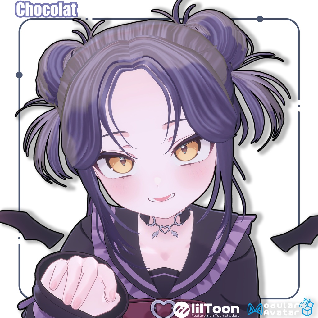 【22アバター対応Hair】こぐまるーずついん【#DRUM_OFF_】