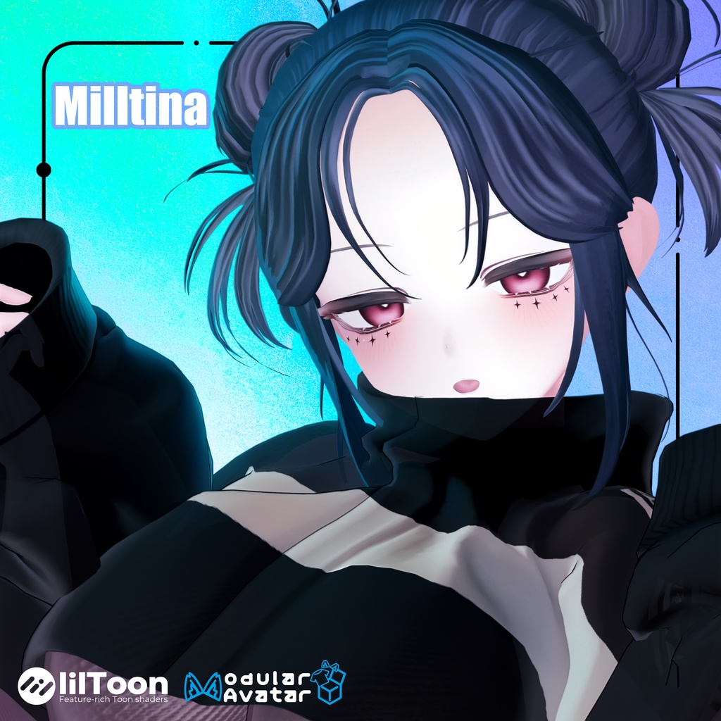 【22アバター対応Hair】こぐまるーずついん【#DRUM_OFF_】