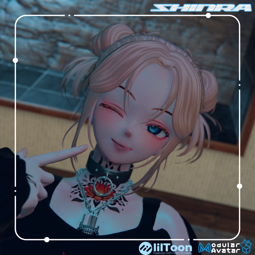 【22アバター対応Hair】こぐまるーずついん【#DRUM_OFF_】