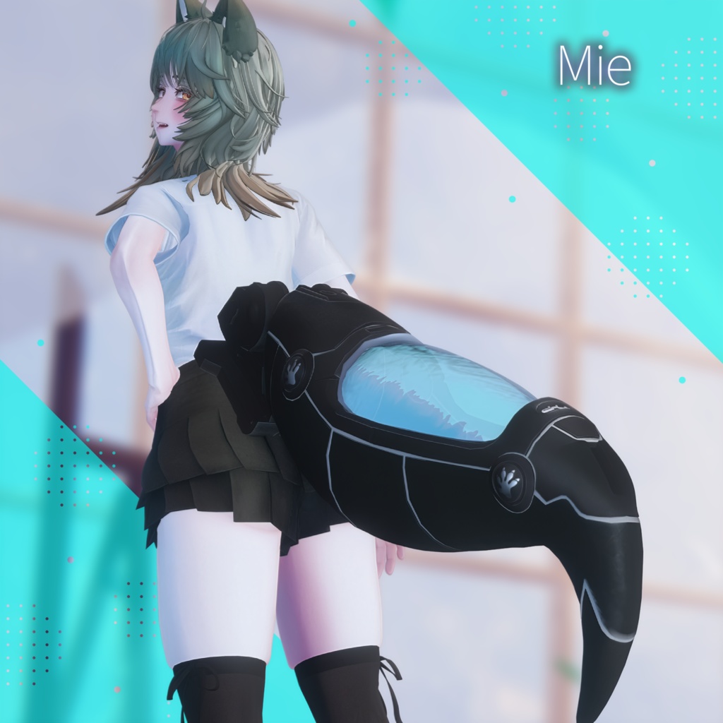 【VRChat対応】「NEOPA」サイバー×レオパ尻尾 -AudioLink搭載-【#DRUM_OFF_】