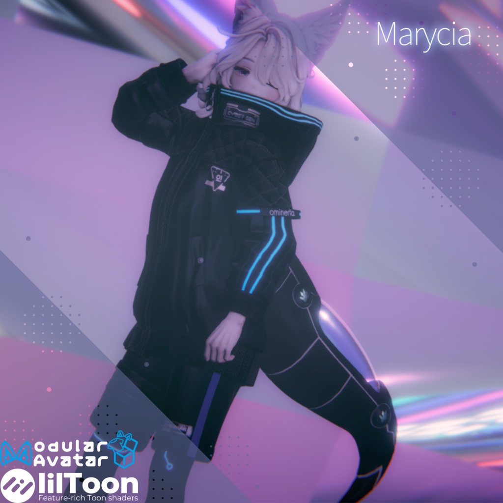 【VRChat対応】「NEOPA」サイバー×レオパ尻尾 -AudioLink搭載-【#DRUM_OFF_】