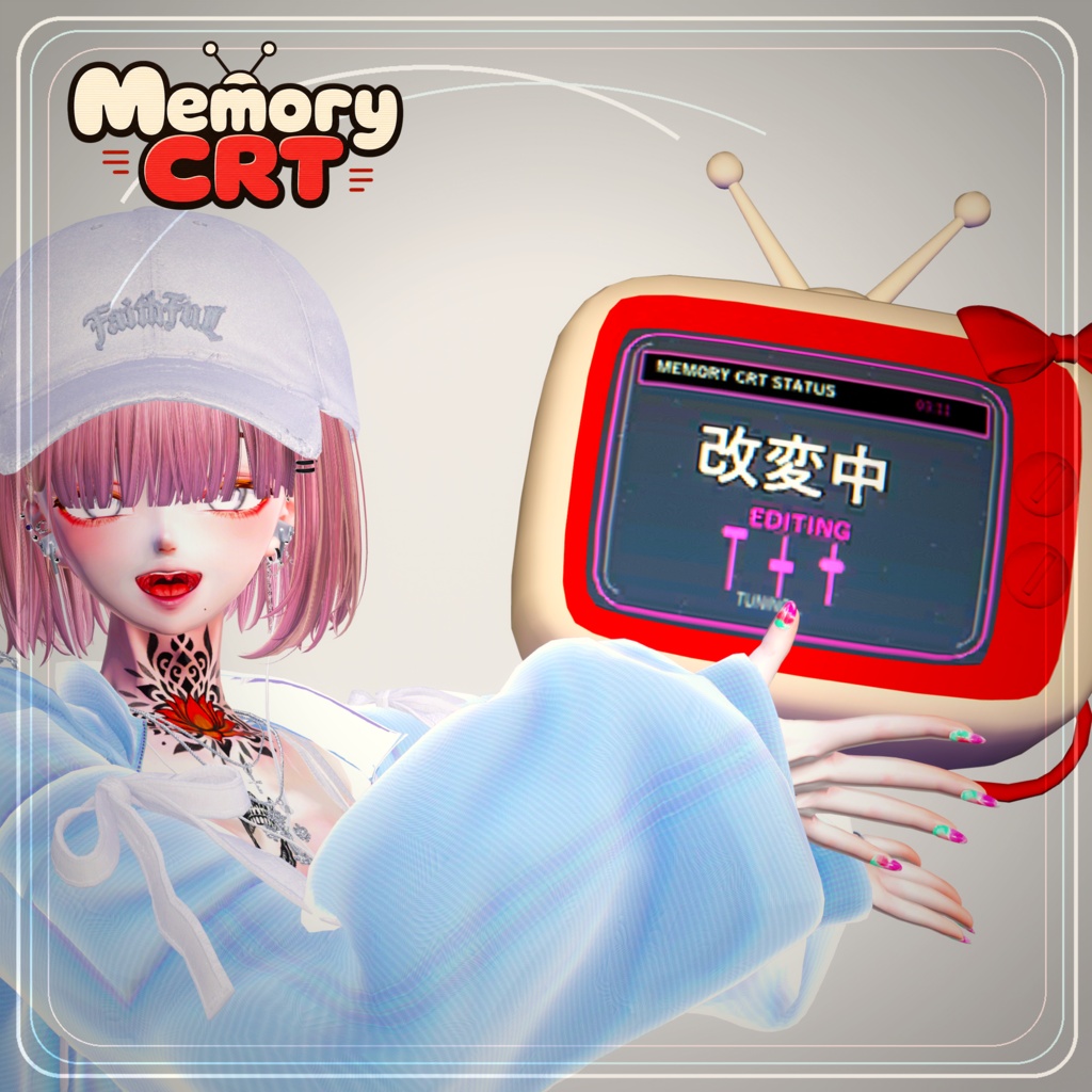 Memory CRT - VHS Shader搭載CRTアクセサリー -〖#DRUM_OFF_〗