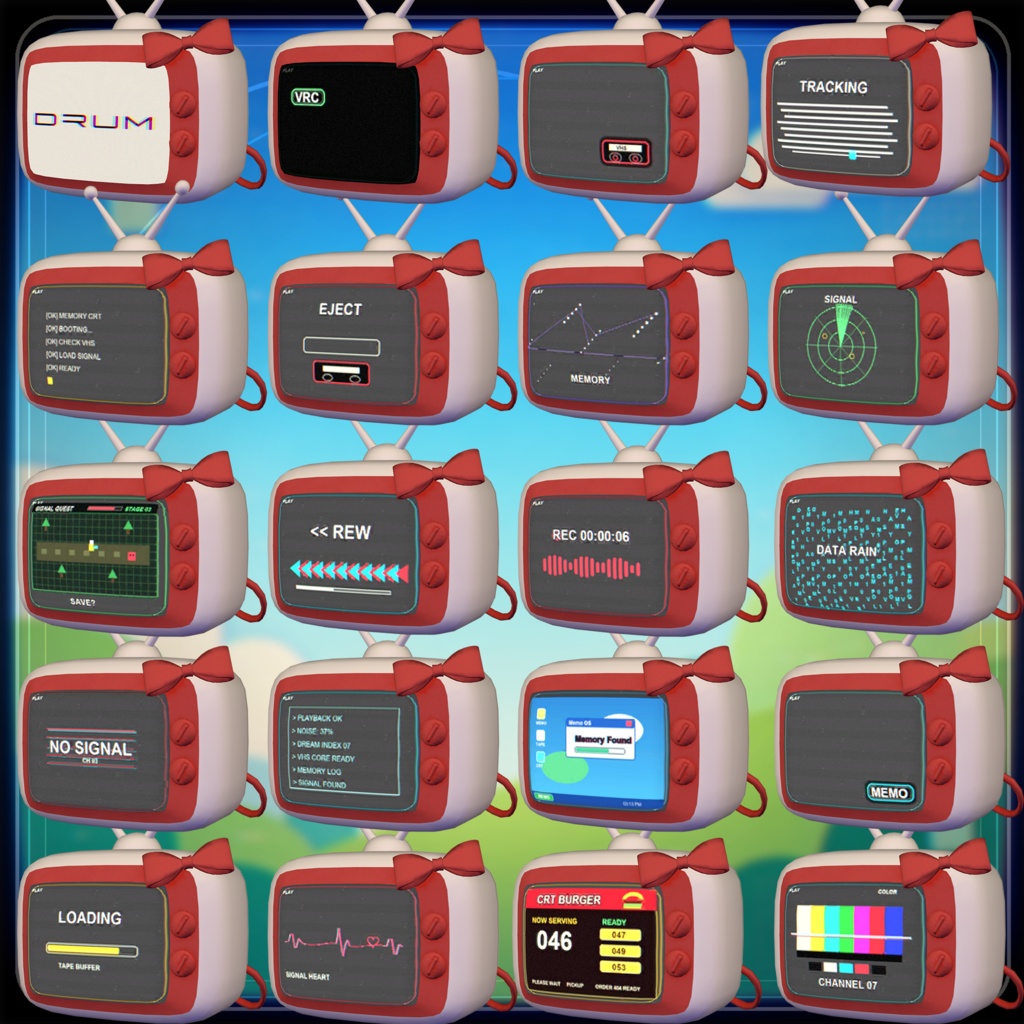 Memory CRT - VHS Shader搭載CRTアクセサリー -〖#DRUM_OFF_〗