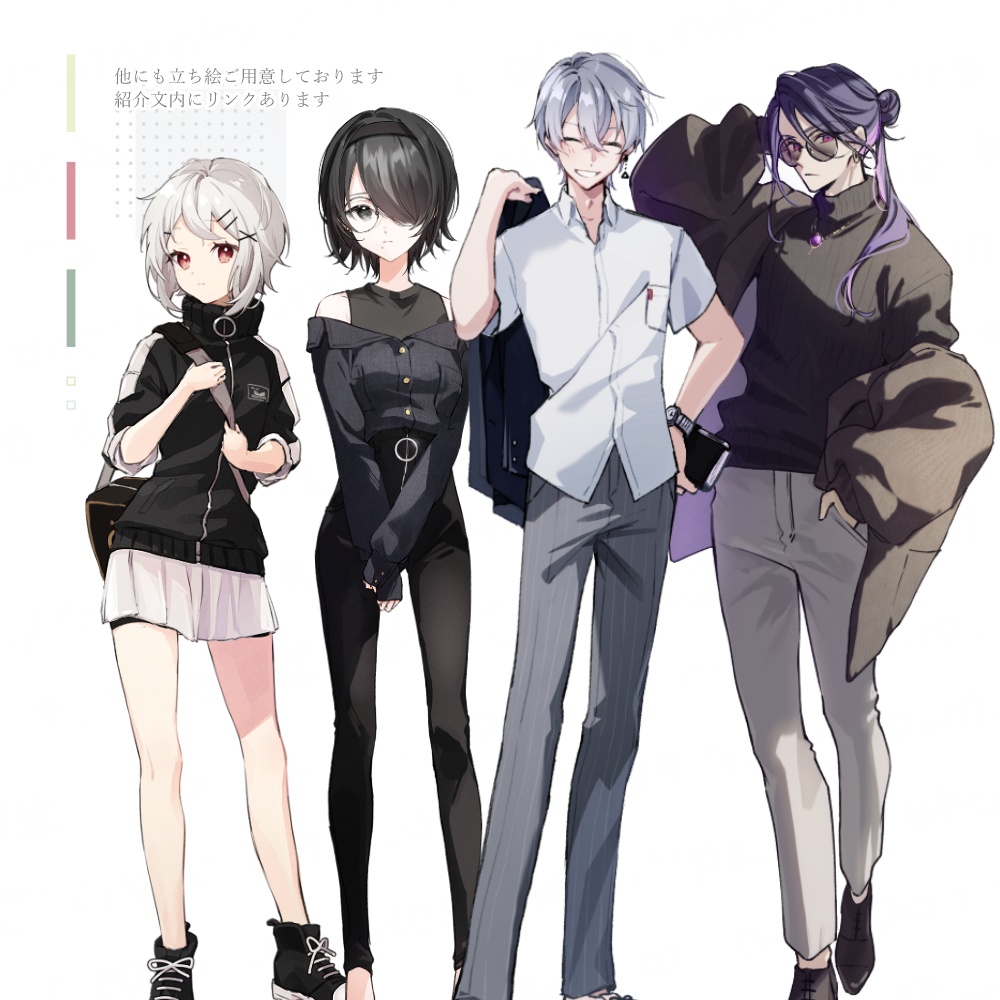 【立ち絵】金髪ロングヘアー_制服_女の子【動くモデルあり】