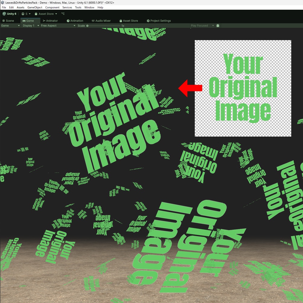 落ち葉や花びら等の漂う物パーティクルパック