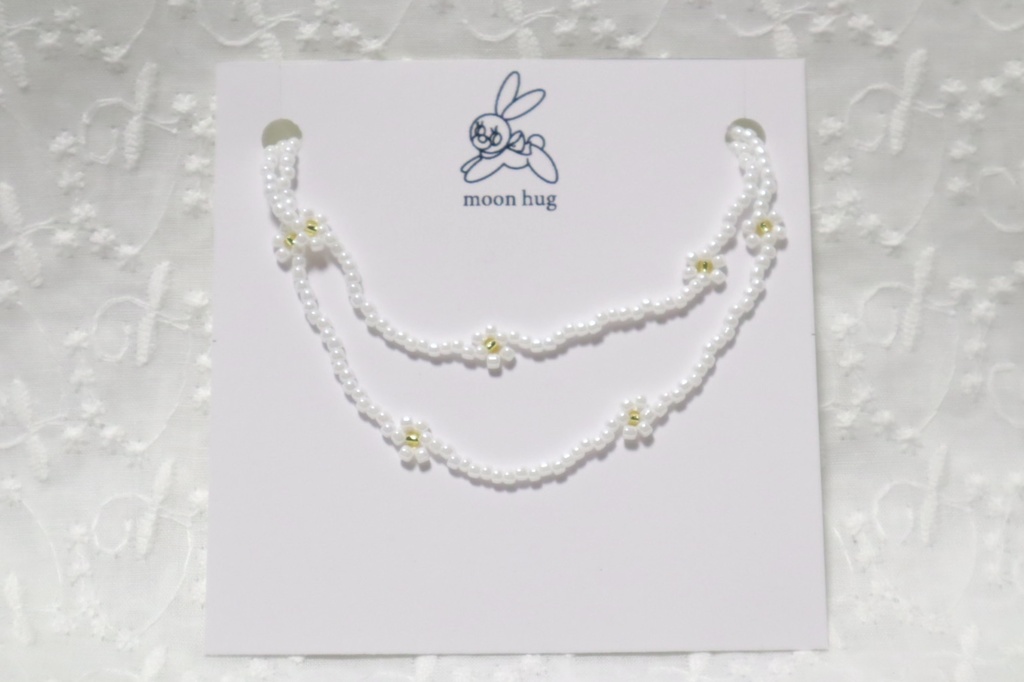 フラワーネックレス(White)