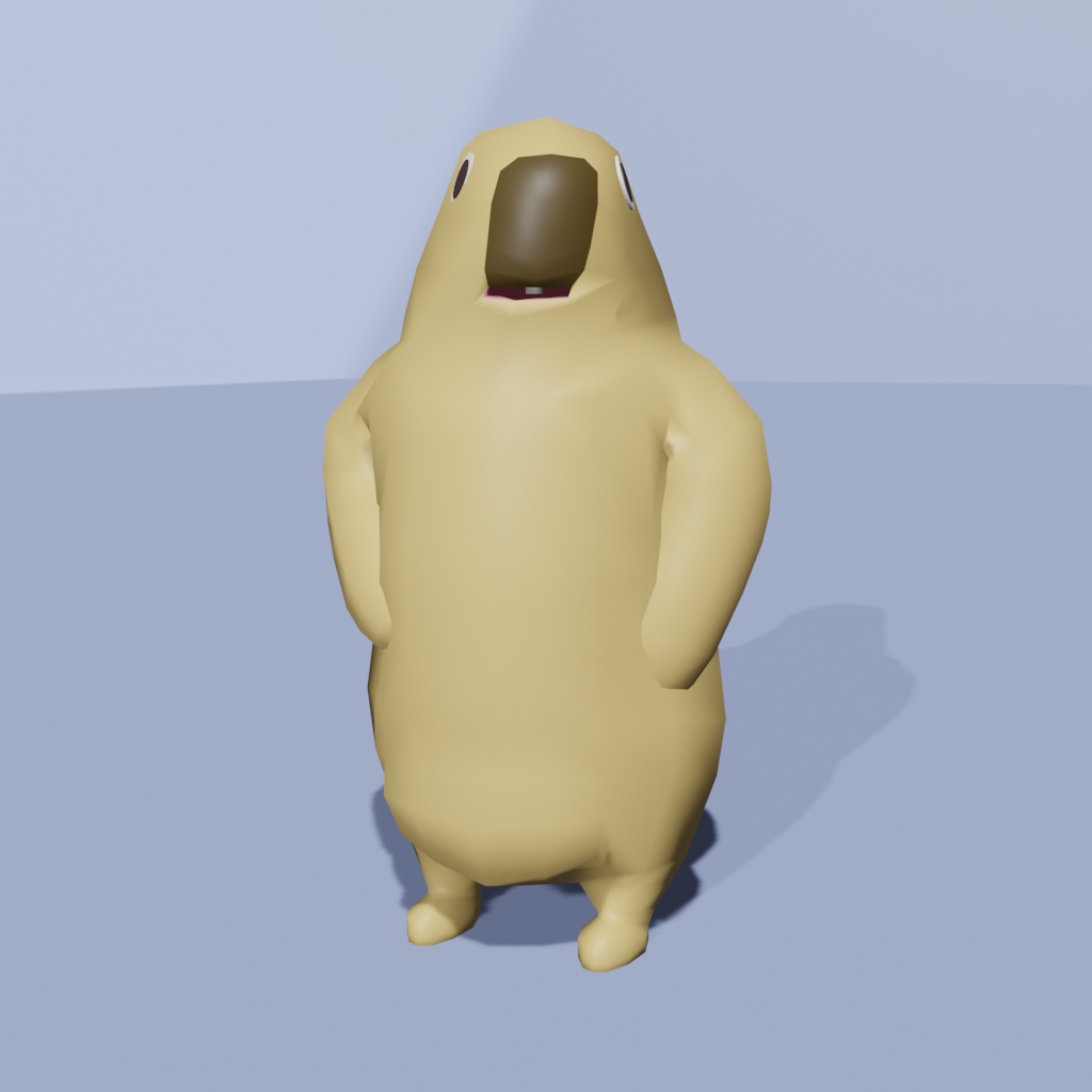 【無料あり】オリジナル3Dモデル『もぐらザウルス』