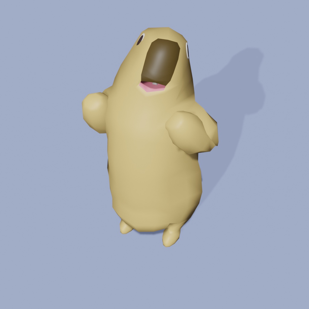 【無料あり】オリジナル3Dモデル『もぐらザウルス』