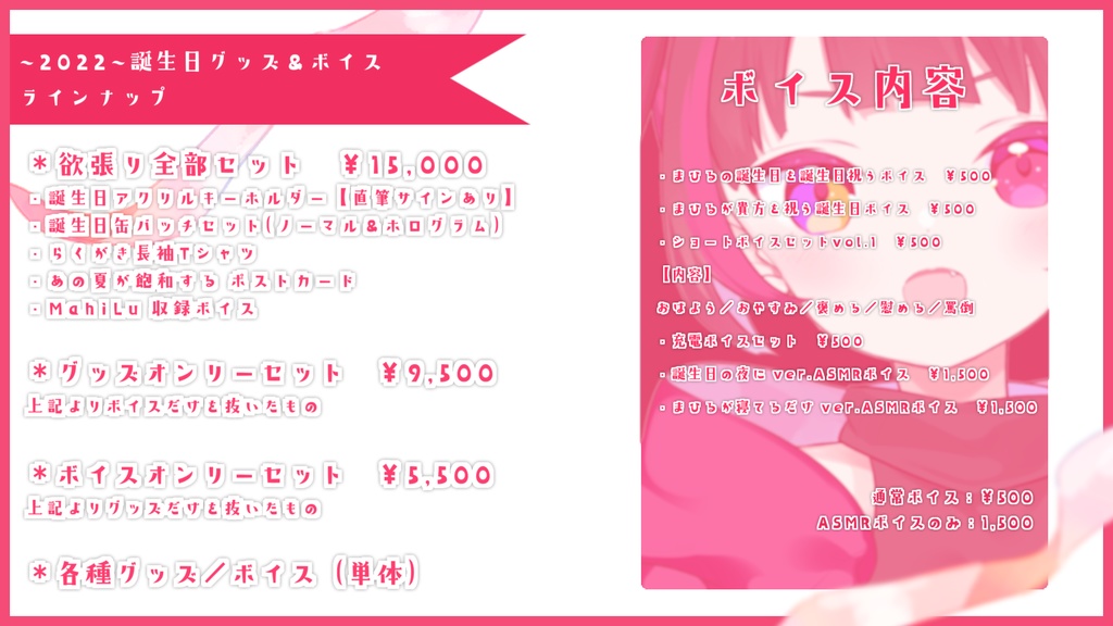 MahiLu 生誕記念グッズ2022